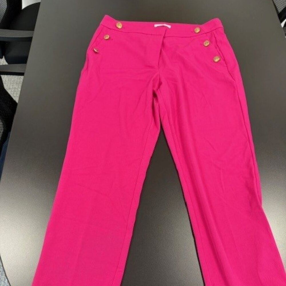 LOFT Pink Cropped Ankle Pants